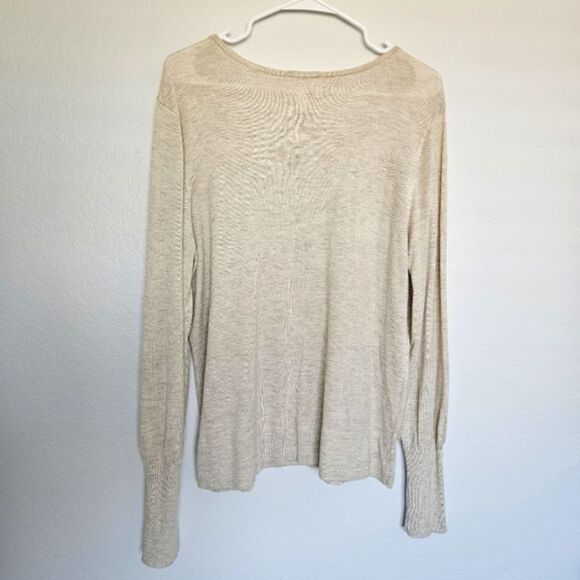 NWT Soma Wknd Eco Yarn V Neck Top In Heather Praline, Womens XL - Picture 4 of 4